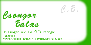 csongor balas business card